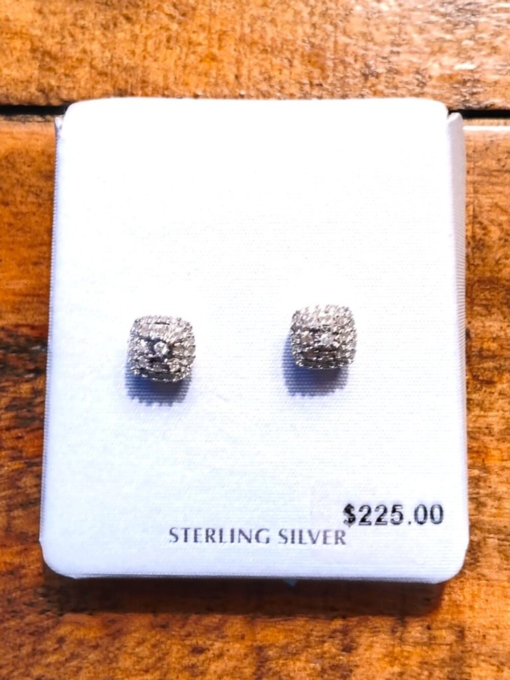 New Belk & Co. 1/4 ct. tw. diamond square stud earrings in sterling silver.
